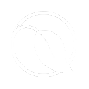 The Qarbotech logo showing a single leaf blade with the petiole and stem circling it.